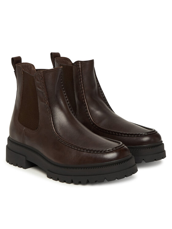 Tommy Hilfiger Tommy Hilfiger Klassische Stiefeletten Th Chunky Dress Casual Chel FM0FM05763 Braun