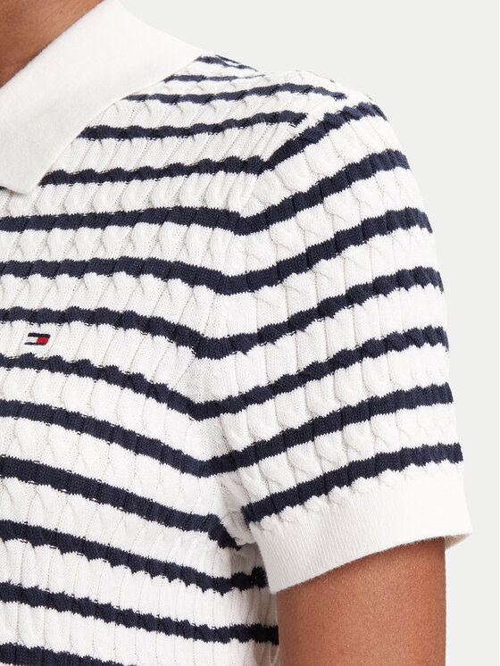 Tommy Hilfiger Tommy Hilfiger Polo majica Fine WW0WW41474 Kremna Regular Fit