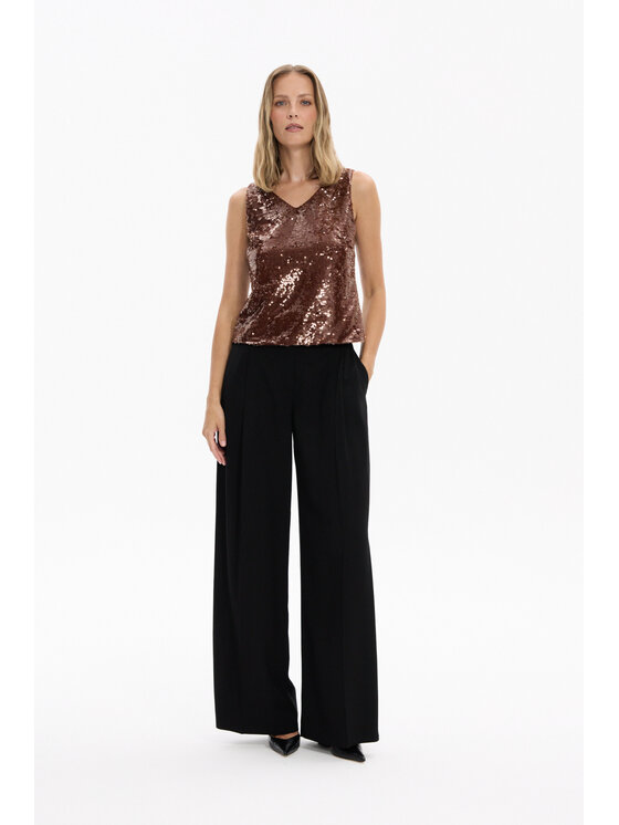 Deni Cler Milano Deni Cler Milano Top W-DC-0055-F5-F8-70-1 Brązowy Regular Fit