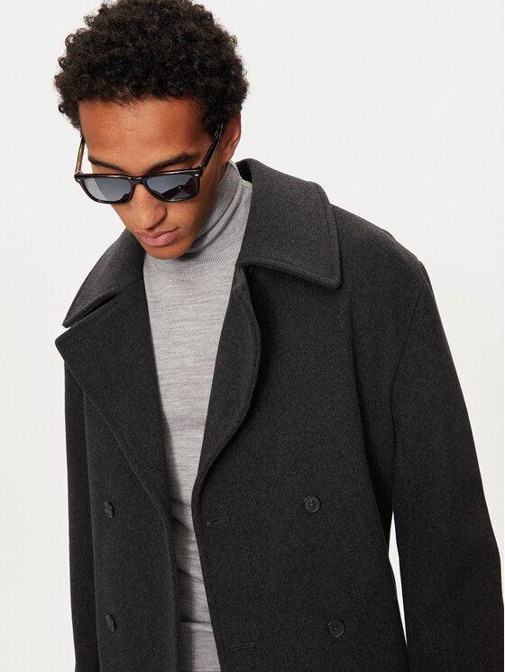 Michael Kors Michael Kors Вовняне пальто CF42083BQA Сірий Oversize
