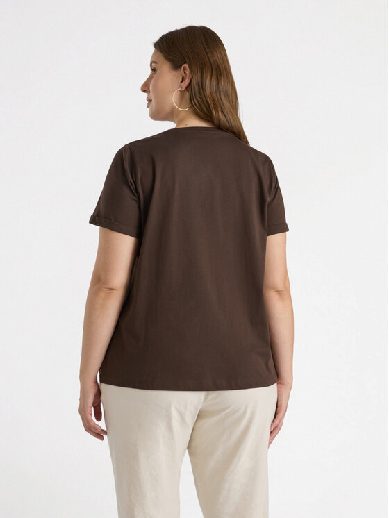 Fiorella Rubino Fiorella Rubino T-Shirt G00SL108811N0Z2 Brązowy Regular Fit