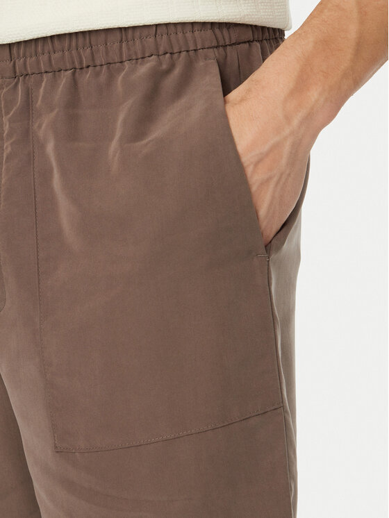 Calvin Klein Calvin Klein Šortky z materiálu LV04LF614G Hnědá Relaxed Fit