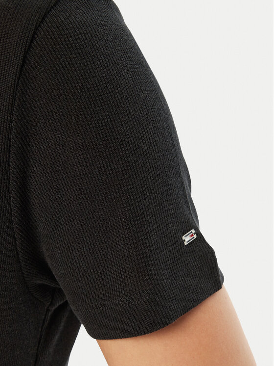 Tommy Hilfiger Tommy Hilfiger Tricou polo WW0WW44446 Negru Slim Fit