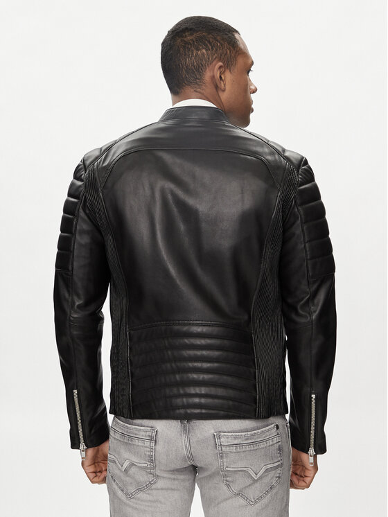 Serge Pariente Serge Pariente Lederjacke Gladiator Schwarz Regular Fit