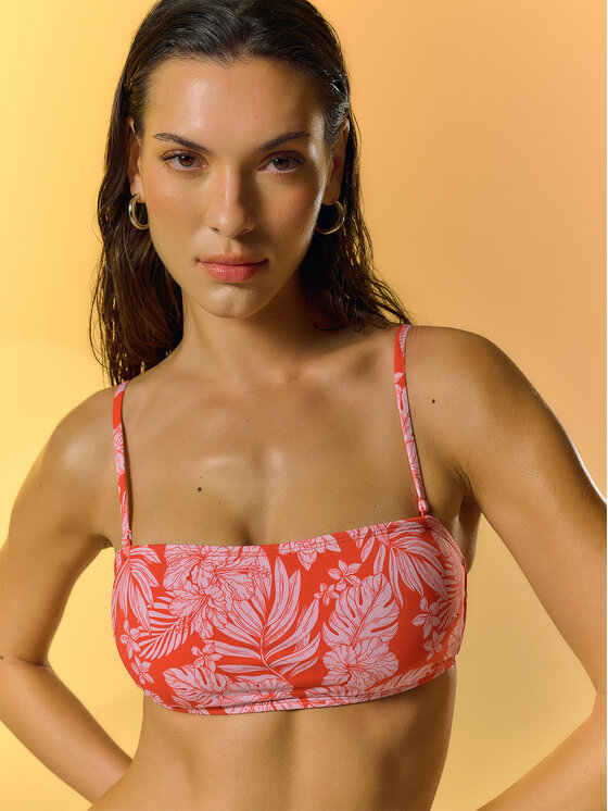 4F 4F Góra od bikini OCEANS KEEPERS Czerwony