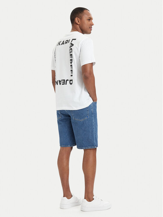 Karl Lagerfeld Jeans Karl Lagerfeld Jeans Póló B2M17090 Fehér Relaxed Fit