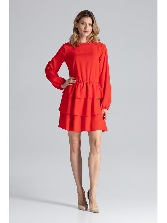 FIGL FIGL Φόρεμα M601 Κόκκινο Regular Fit