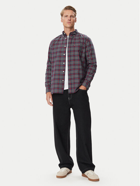Tommy Hilfiger Tommy Hilfiger Πουκάμισο Oxford Tartan MW0MW44620 Σκούρο μπλε Regular Fit