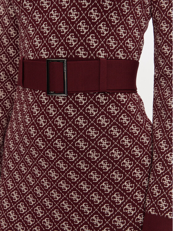 Guess Guess Vestito di maglia Lise W4BK43 Z37K0 Bordeaux Regular Fit