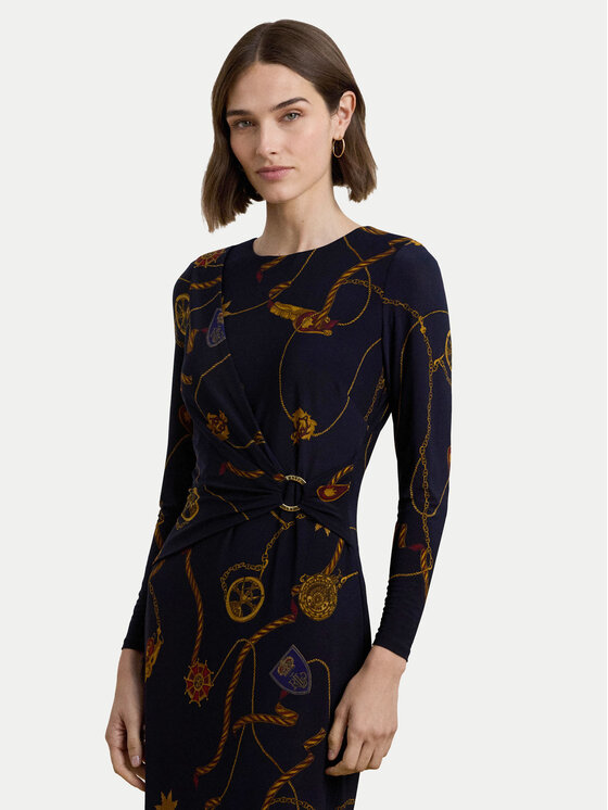 LAUREN RALPH LAUREN LAUREN RALPH LAUREN Sukienka codzienna 250957702 Granatowy Slim Fit