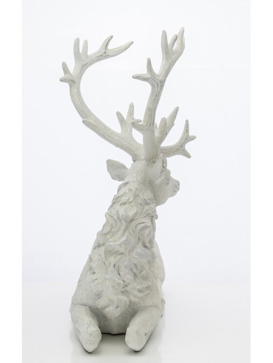 MIAhome MIAhome Figurka leżącego jelenia KARGU-3 Biały