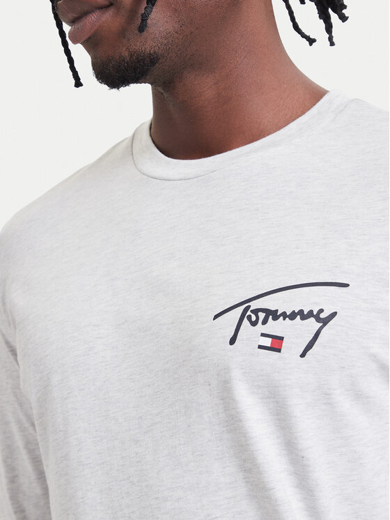 Tommy Jeans Tommy Jeans Longsleeve DM0DM23546 Ανοιχτό γκρι Slim Fit