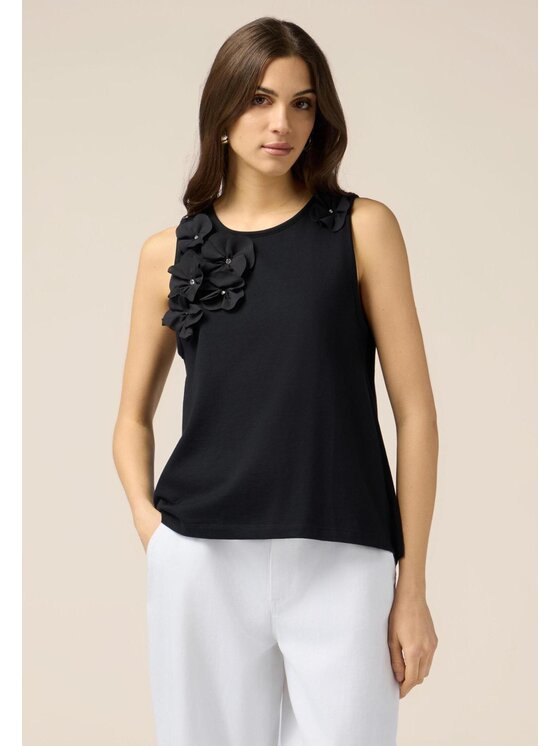 Oltre Oltre T-Shirt G327J004068N033 Czarny Slim Fit