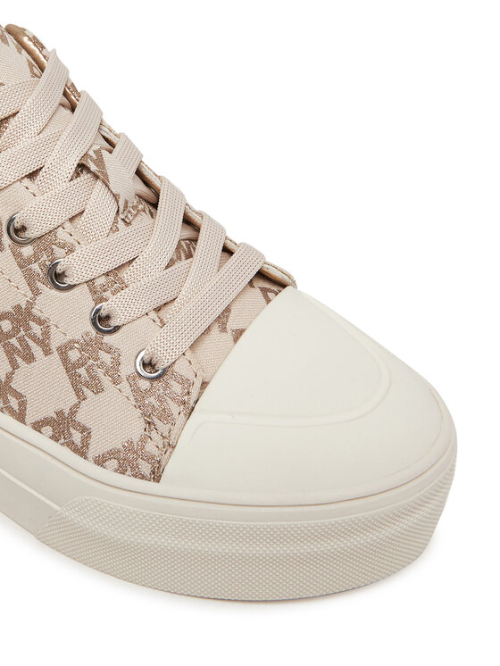 DKNY DKNY Trampki York Lace UP Sneak K2533982 Beżowy