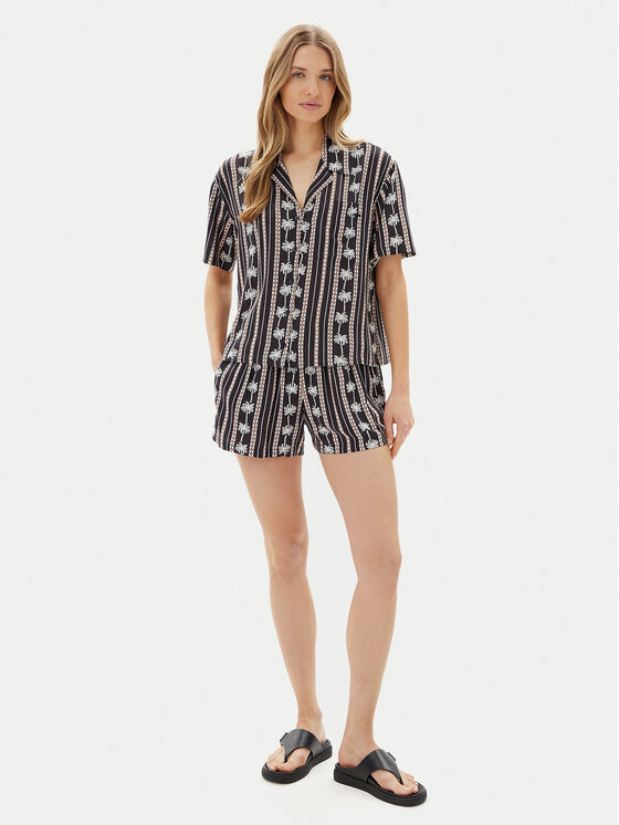 Volcom Volcom Šortky z materiálu Sunny Daze B0912410 Černá Relaxed Fit