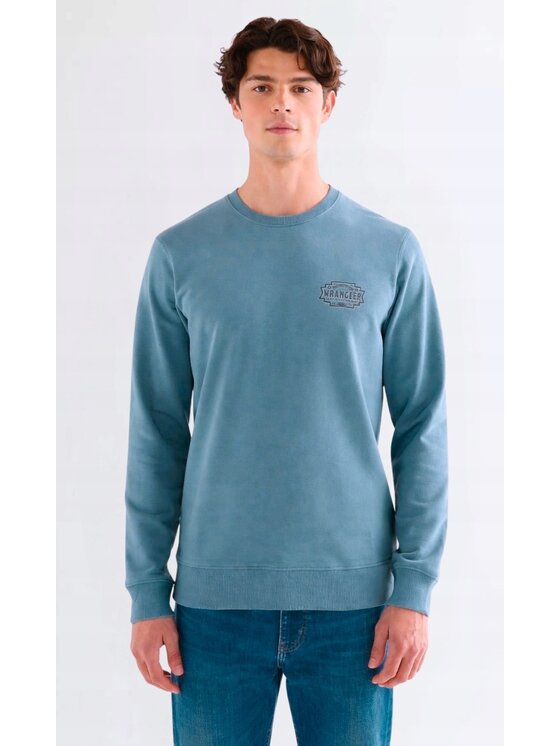 Wrangler Wrangler Bluza Americana Crew Niebieski Regular Fit