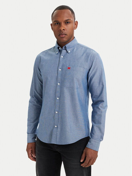 HUGO Cămașă Evito 50479302 Albastru Slim Fit
