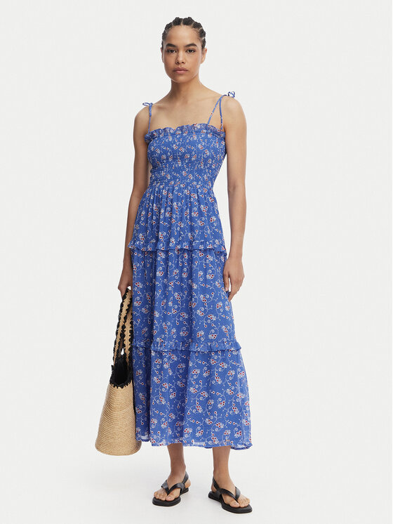 Tommy Jeans Tommy Jeans Sommerkleid DW0DW20339 Blau Regular Fit