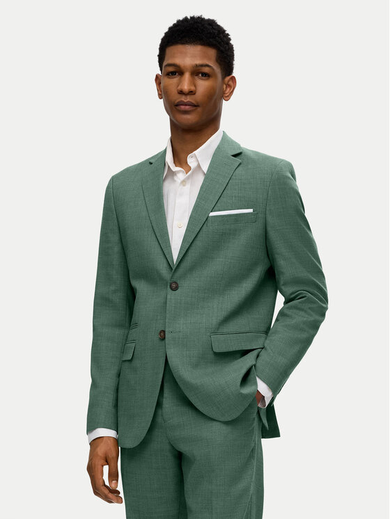 Selected Homme Sako 16087870 Zelená Slim Fit