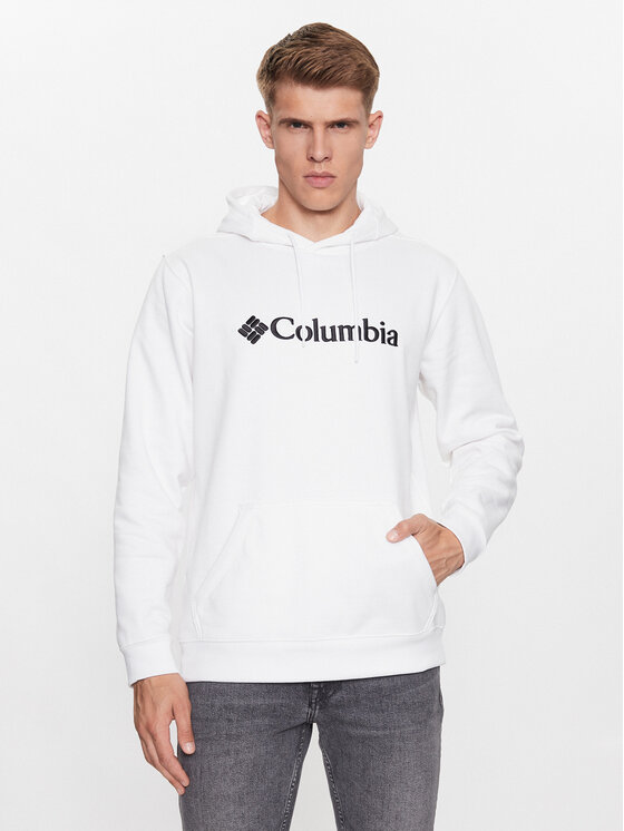 Columbia Columbia Majica dugih rukava CSC Basic Logo™ II Hoodie Bijela Regular Fit