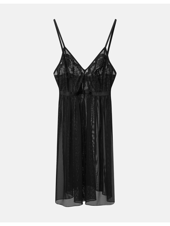 Esotiq Esotiq Koszula nocna 40234 Czarny Regular Fit