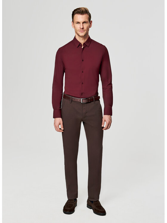 Pako Lorente Pako Lorente Koszula P26SF-1X-010 Bordowy Slim Fit