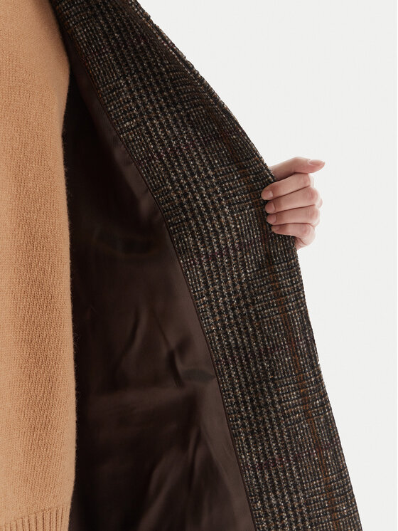 Weekend Max Mara Weekend Max Mara Volneni plašč Pitone 2525016112 Rjava Regular Fit