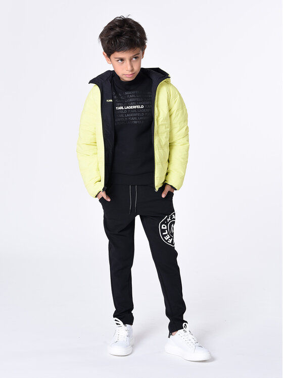 Karl Lagerfeld Kids Karl Lagerfeld Kids Суитшърт Z25430 S Черен Regular Fit
