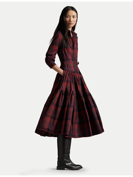 Polo Ralph Lauren Polo Ralph Lauren Rochie tip cămașă 211A13260001 Vișiniu Regular Fit