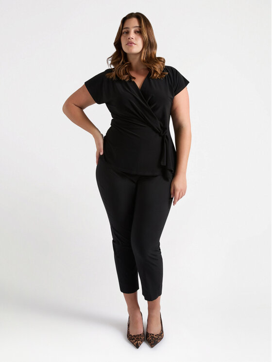 Fiorella Rubino Fiorella Rubino Bluzka G447L008234N033 Czarny Regular Fit