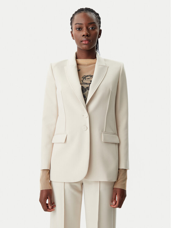 Patrizia Pepe Giacca da abito 8S0525/A533-B814 Beige Regular Fit, taglia : 42