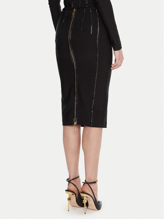 Elisabetta Franchi Elisabetta Franchi Pouzdrová sukně GO-124-57E2-V460 Černá Slim Fit