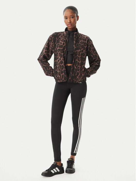 adidas adidas Pluus Workout Essentials Leopard Woven KD7612 Pruun Regular Fit