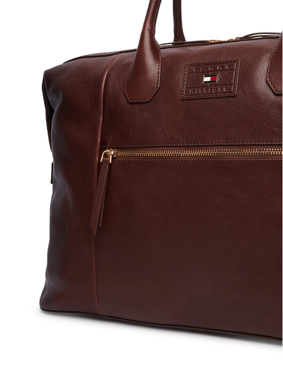 Tommy Hilfiger Tommy Hilfiger Hétvégi táska Th Casual Leather Duffle AM0AM14745 Barna