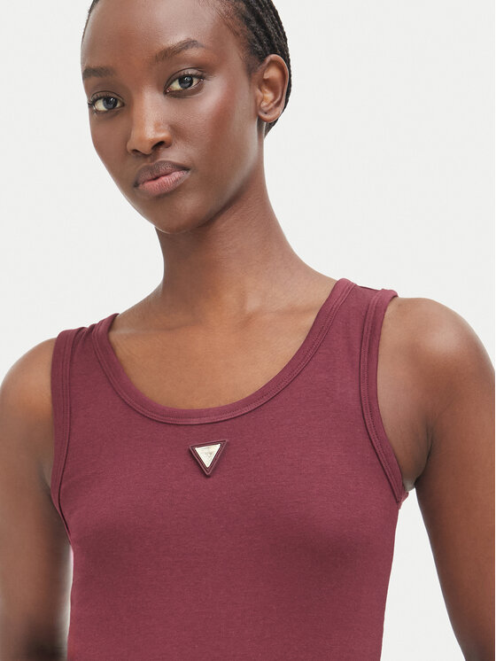 Guess Guess Top V6YP09 K4312 Bordová Regular Fit