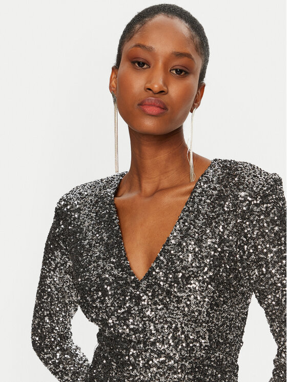 Rinascimento Rinascimento Rochie cocktail CFC0121759003 Argintiu Regular Fit