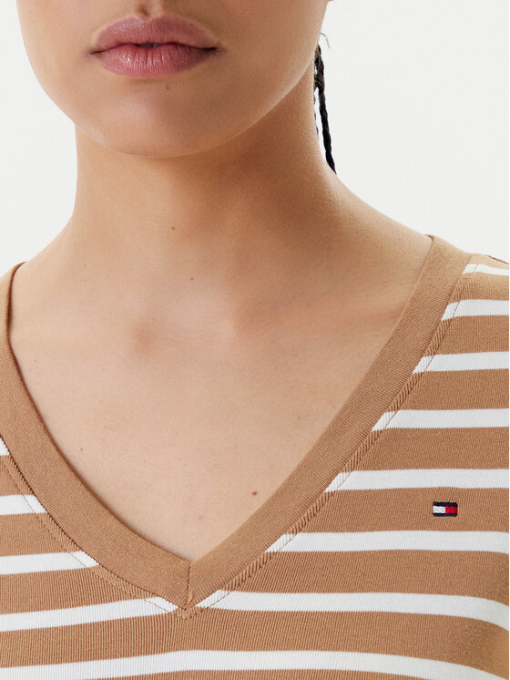 Tommy Hilfiger Tommy Hilfiger Póló New Cody WW0WW40584 Barna Slim Fit