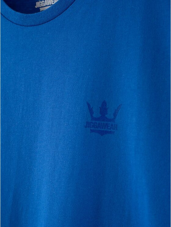 Jigga Wear Jigga Wear Komplet t-shirtów Zestaw 3 T-Shirtów Niebieski / Czerwony / Granatowy Jigga Wear Tonal Crown L Czarny Regular Fit