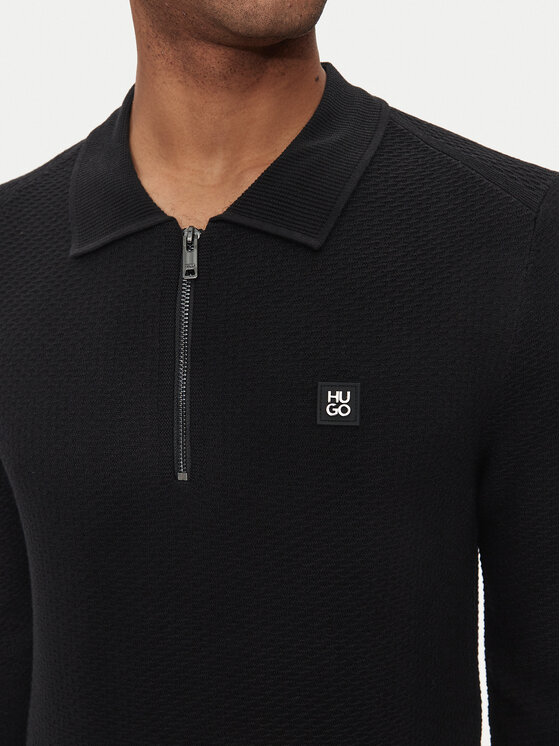 HUGO Hugo Pulover Sastoon 50516640 Črna Slim Fit
