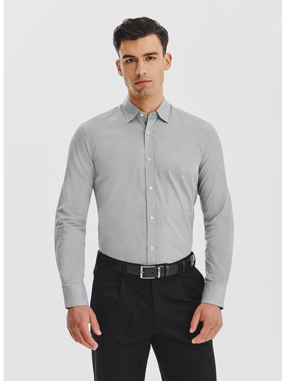 Pako Lorente Pako Lorente Koszula P25WN-1X-032 Biały Slim Fit