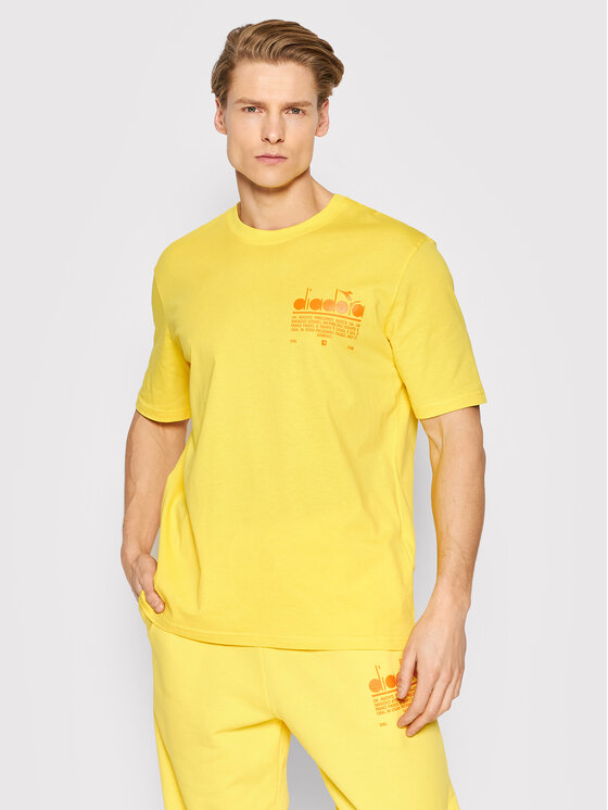 Diadora Diadora T-Shirt Unisex Manifesto 502.178208 Żółty Loose Fit