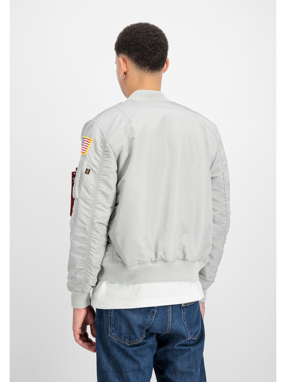 Alpha Industries Alpha Industries Kurtka bomber MA-1 VF NASA 166107 Szary Regular Fit