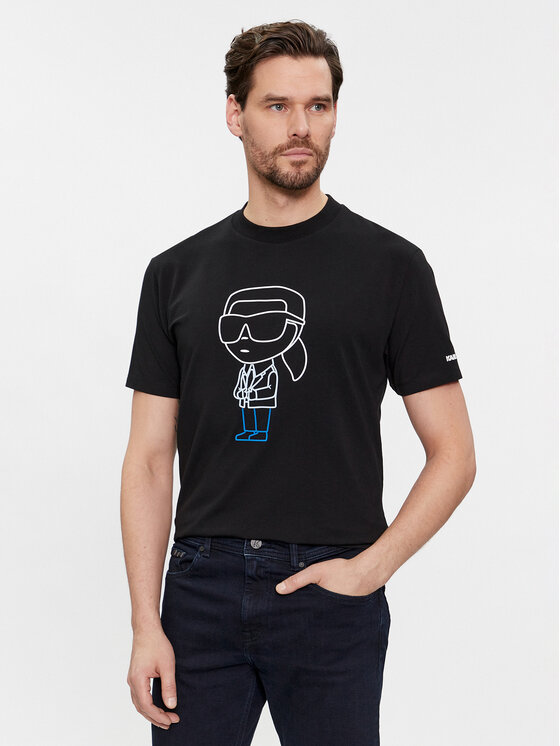 KARL LAGERFELD KARL LAGERFELD T-shirt 755401 541221 Crna Regular Fit