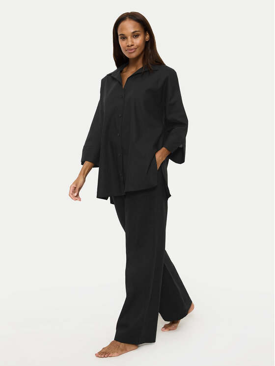 Triumph Triumph Текстилни панталони Summer 10222571 Черен Relaxed Fit