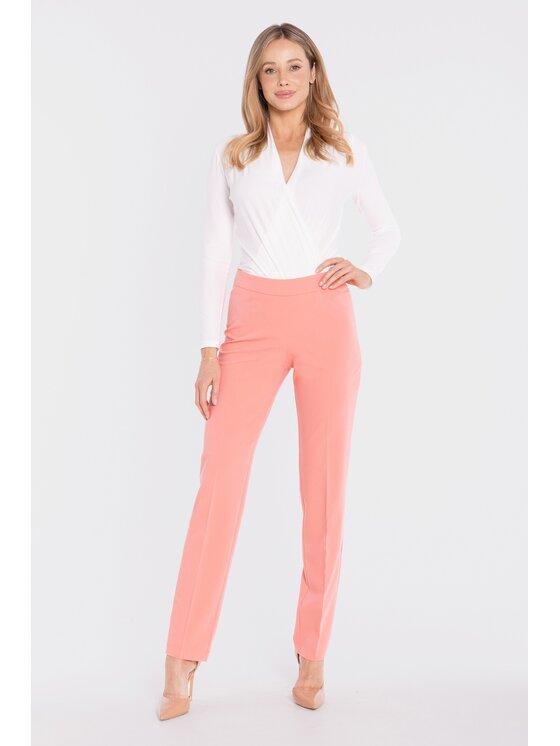 Stylove Stylove Pantaloni di tessuto S433 Arancione Cigarette Fit