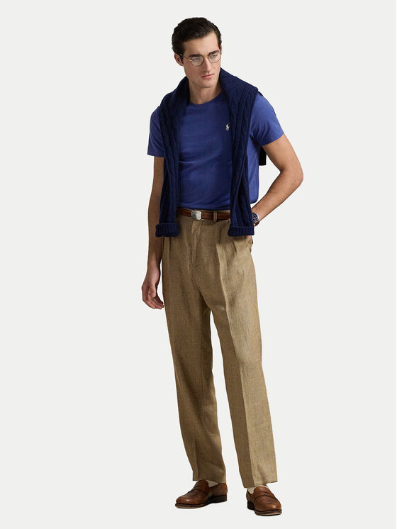 Polo Ralph Lauren Polo Ralph Lauren T-Shirt 710671438427 Modrá Custom Slim Fit