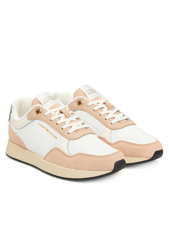Tommy Hilfiger Tommy Hilfiger Sportcipők Mix Material Runner FW0FW08950 Ekru
