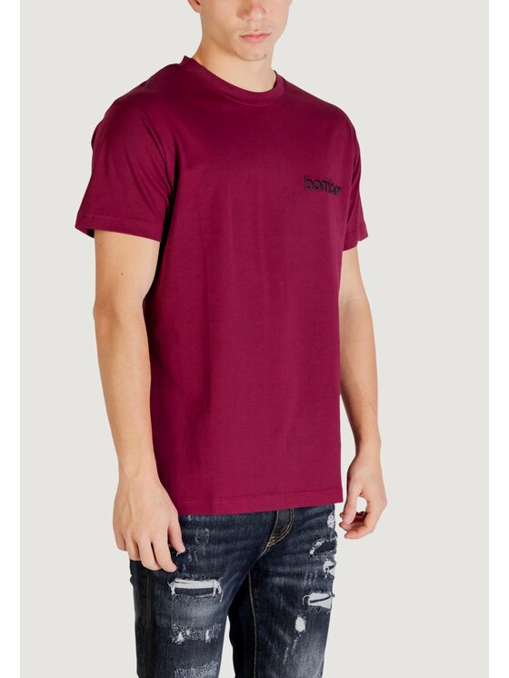 The Bomber The Bomber T-shirt Logo Bordeaux Shirt Fit