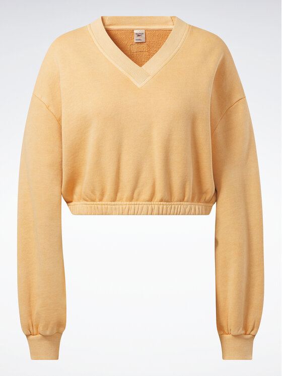 Reebok Reebok Majica dugih rukava Reebok Classics Natural Dye Sweatshirt HS4739 Narančasta Cropped Fit