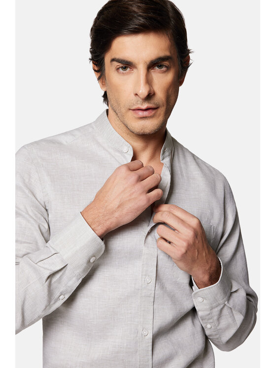 Lancerto Lancerto Koszula Leisha KO073124000021 Beżowy Slim Fit
